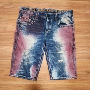 Rock Revival Distressed Denim Shorts